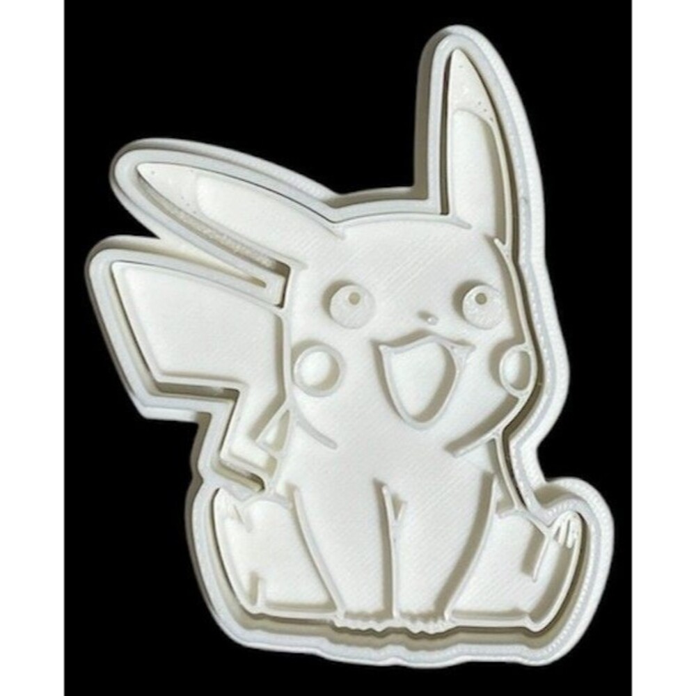 3D Printed Cookie Cutter - 3.5" Pikachu - #1059